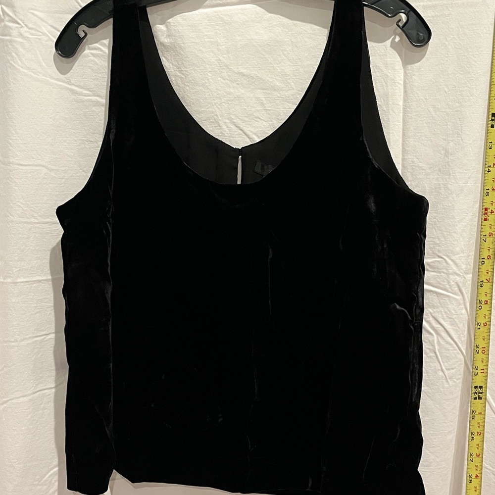 J. Crew Black Velvet Tank Top